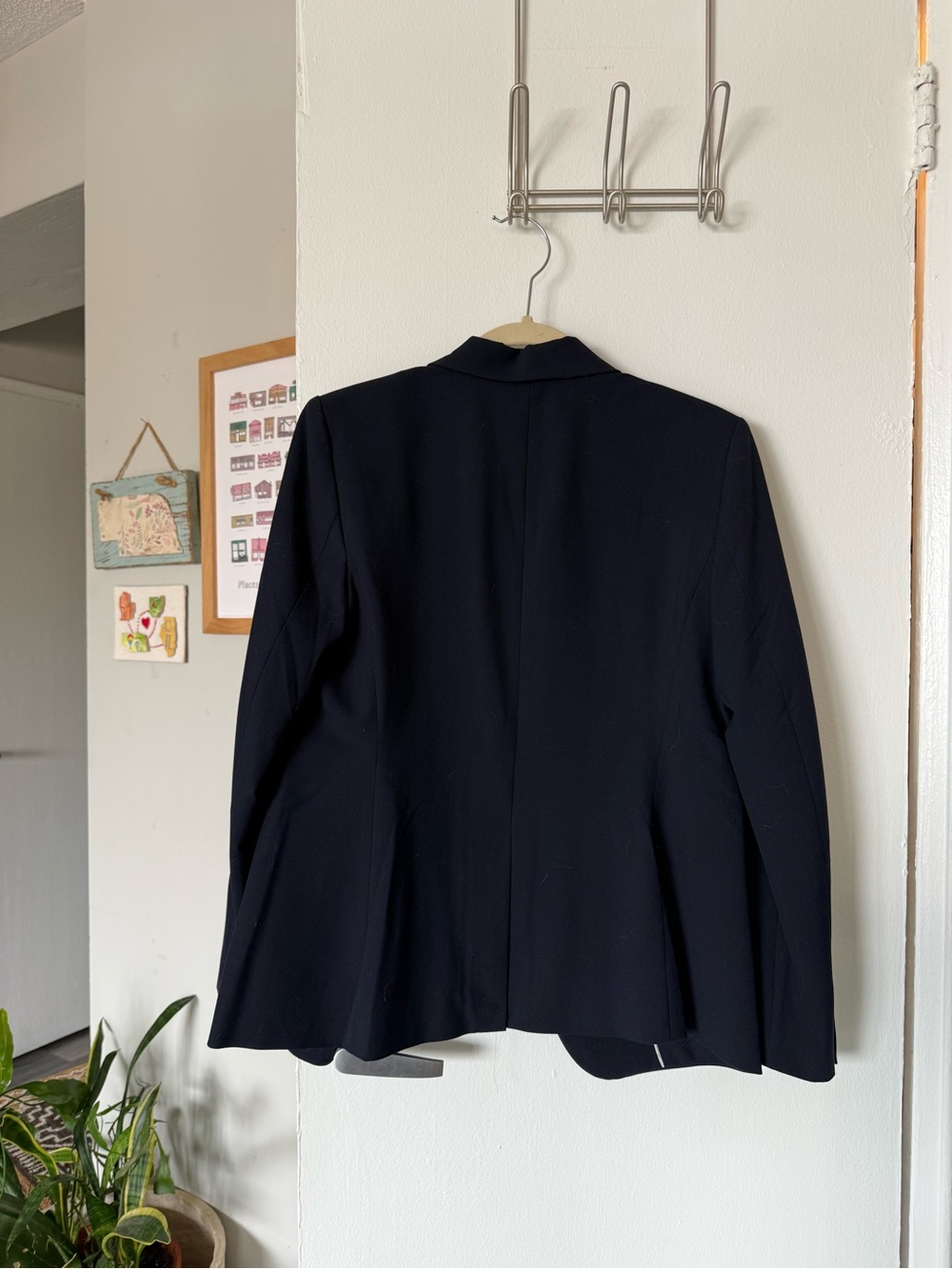 Ann Taylor Navy Two-Button Women's Blazer - Picture 2 of 4